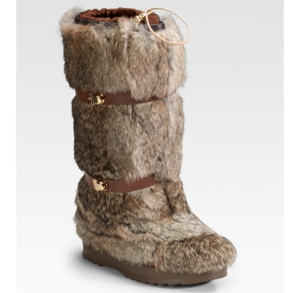 Tory Burch Shoes - Tory Burch  rabbit fur winter boots
